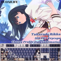 Takarada Rikka 108 Key Caps SSSS.GRIDMAN PBT DYE Sublimation Light Transmitting Cherry Switch Cross Keycover Mechanical Keyboard
