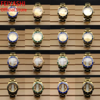40mm Gold Cases Men's Watches Bracelet Watchband Strap Parts For seiko nh34 nh35 nh36 miyota 8215 eta 2824 Movement 28.5mm Dial
