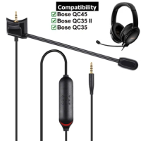 OFC Replacement Cable Cord For Bose QuietComfort 35 II 45 QC35 QC35II QC45 Headphones With External Microphone Mic Mute Switch