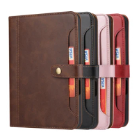 For iPad mini 6 Flip Case Leather Vintage Wallet Book Cover For iPad 8.3 Kickstand Tablet Sleeve With Card Slots and Pencil Slot