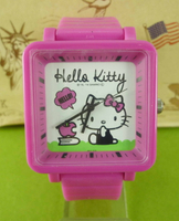 【震撼精品百貨】Hello Kitty 凱蒂貓 電子錶-蘋果桃【共1款】 震撼日式精品百貨