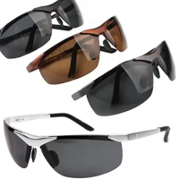 Men's Cool Fashion Police Metal Frame Polarized Sunglasses Driving Glasses Riding Sunglasses Beach Surfing Fashion Glasses