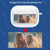 Custom Cases for AirPods Pro 3 2 1 DIY Photo Picture Printed Name Logo Clear TPU Cover for Apple Air Pods Bluetooth Wireless Bag