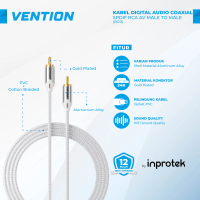 Vention Kabel Digital Audio Coaxial SPDIF RCA AV Male to Male