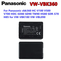 Panasonic Original VW-VBK360 Battery for vbk360 HC-V100 V500 V700 HDC-SD80 SD90 TM90 HS80 SDR-S70 H85 for VW-VBK180 VW-VBL090
