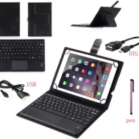 Wireless Bluetooth Keyboard Case For Huawei honor 5 8.0 inch tablet touch Keyboard Cover For Huawei M3 T5 8 inch+pen+USB+OTG