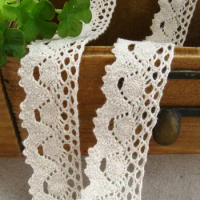 20Yards 2.5cm/4cm Antique Style Crochet 100% Cotton Cluny Crochet Cotton Lace Trim Edging Wedding Sewing wholesale