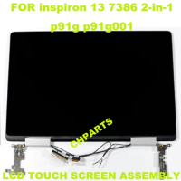 For Dell Inspiron 13 7386 P91G P91G001 Touch Screen LCD Display Panel Full Assembly Sliver Black