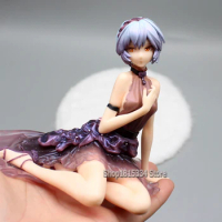 EVA Ayanami Rei Figure Language of Flowers Rei Ayanami Action Figures Neon Genesis Evangelion Sitting Anime Model Pvc Doll Toy