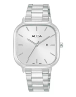 Alba Jam Tangan Wanita ALBA Fashion AH7BZ5 AH7BZ5X1 Strap Stainless Steel Silver Dial Silver Color