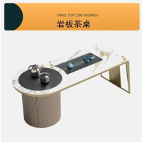 意式輕奢茶台燒水壺一體茶桌（岩板茶桌）（140*70CM）