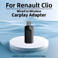 Mini Apple Carplay Adapter New Smart AI Box for Renault Clio Car OEM Wired Car Play To Wireless Carplay Plug and Play USB Dongle