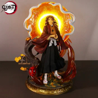 40cm Demon Slayer Anime Figure Kimetsu No Yaiba Gk Tsugikuni Yoriichi With Led Light Action Figure Pvc Model Toys Ornament