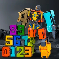 Kid Digital Numbers Deformation Letter Tank Warrior Action Figures Transformation Robot Developmental Toys for Children Gift