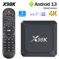 X98K Smart TV Box Android 13 Rockchip RK3528 Quad Core 2GB 16GB / 4GB 32GB BT5.0 H.265 Wifi 6 4K HD Media Player Set Top Box