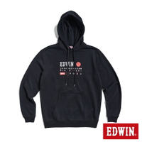 EDWIN 東京散策系列 EDWIN印象連帽長袖T恤-男女款 黑色 #503生日慶