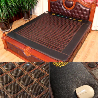 New Arrival Heating Mattress Cushion Leather jade/tourmaline/germanite Bed Mat Free Shipping 3 Size for You Choice