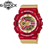 New G-SHOCK Couple Watch GA-110 Series Heart of Darkness Limited Waterproof Sports Black Gold Watch Multifunctional Men's Watch.
