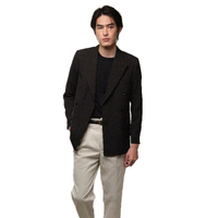 เสื้อสูทผู้ชาย รุ่น Double Breasted Blazer สีดำ