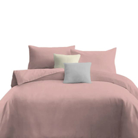 ชุดผ้าปูที่นอน คิงไซส์ ขนาด 6 ฟุต 3 ชิ้น/เซต รุ่น ColourJoy Solid ทอ 650 เส้นด้าย สี Darling Pink