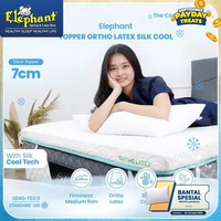 Elephant Topper Ortho Latex Silk Cool / Topper Kasur Dingin Orthopedic White 120 x 200