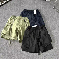 BEAMS co-branded NULL summer multi-pocket cargo drawstring function couple loose casual shorts