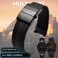For Mido Rubber Watch Strap Mido Rudder M005/Men's Mechanical Waterproof Sweat-Proof Watch Band Accessories 22 23mm Wrist Strap