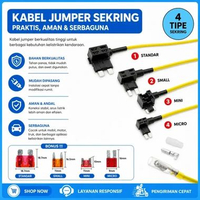 Fuse Sekring Kabel Jumper Tap Konektor Standar Small Mini Low Profile Micro 2 Holder Sikring Fuse fu