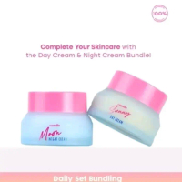 Camille daily set sunny glow day cream plus moon night cream by Camille beauty  ORI 100% Wajah Pelem
