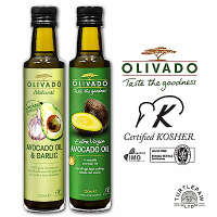 【Olivado】紐西蘭原裝進口酪梨油-冷壓初榨/大蒜風味(250毫升/瓶)