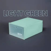 GOTO HARDWARE Stacko Kotak Sepatu Lipat Storage Shoe Box Organizer Rak LIGHT GREEN