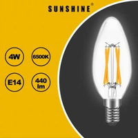 陽光 - LED燈膽(復古無尾燈絲椒膽) - 4W / E14細螺頭 / 白光6500K #LED蠟燭燈膽 #LED燈泡 (LCANG-4E14D)