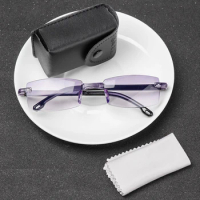 Folding Reading Glasses with Glasses Case Portable Ultralight Diamond-cut High-definition Presbyopia Eyeglasses Anti-UV Blue Ray