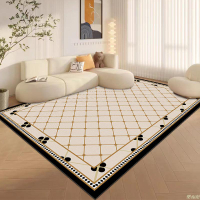 地毯 地墊客廳地毯PVC防水可擦免洗茶幾墊2023新款輕奢客廳毯臥室陽臺地墊