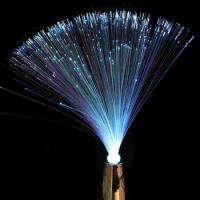Lurrose Sensory Bubble Tube Lamp Led Fiber Optic Light Led Colourful Changing Fibre Optic Fountain Night Light Calming Lamp