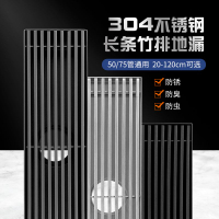 免運 地漏 落水頭 防臭地漏 地漏芯 水孔蓋 集水槽 排水孔座加厚地漏長條防溢方形304不銹鋼槍灰浴室淋浴房導水加長條大排量特惠/開立發票Z1010