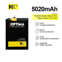 HK Optima Baterai Xiaomi Redmi Note 9 Pro / Redmi Note 10 Pro 4G BN53 5020 mAh 3.85V Double IC