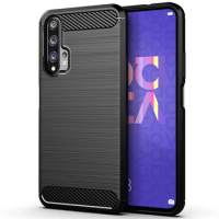For Nova 5T Silicone Case Shockproof Back Cover For Huawei Nova 5t pro Phone Cases For nova5t pro Carbon Fiber Case Coque Fundas