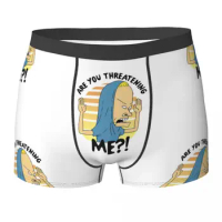 Beavis And Butthead Underwear Are You Threatening Me Cartoon Men Boxer Brief Soft Boxer Shorts Hot Print Oversize Panties