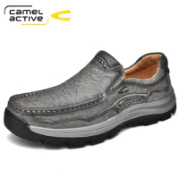 Camel Active Autumn 2021 New Cowhide Tooling Shoes Men British Style Casual Shoes Sneakers Wild Retro Frosted Flat Sole Shoes