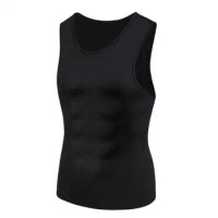 Plus Size Men Neoprene Shaper Slimmer Weightloss Workout Waist Trainer Vest Sauna Tank Top Workout Corset Shapewear