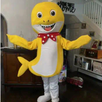 New Adult Yellow Baby Shark Mascot Costume Halloween Christmas Dress Full Body Props Outfit Mascot Costume