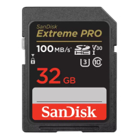【SanDisk 晟碟】[全新版 再升級] 32GB Extreme PRO SDXC V30 記憶卡 100MB/s(專業攝影 原廠永久保固)