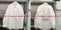 Mm6 Margiela đốm in áo sơ mi nam nữ áo sơ mi quá khổ dài tay áo