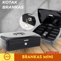 Brankas Mini Penyimpanan Uang Perhiasan Cash Safebox Keylock Baja