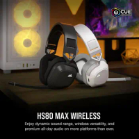 Corsair HS80 MAX Wireless Multiplatform Gaming Headset with Bluetooth - Dolby Atmos - Broadcast Quality Microphone