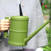 Chinese Style Bamboo Tube Plastic Gardening Tools Home Gardening Green Plants Long Spouted Watering Can