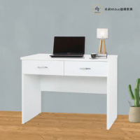 【米朵Miduo】兩抽塑鋼書桌 電腦桌 防水塑鋼家具(寬100*深45*高75公分)