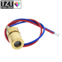 TZT 10PCS 5V 650nm 5mW Adjustable Laser Dot Diode Module Red Sight Copper Head Mini Laser Pointer