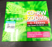 (現貨)MITSUBISHI三菱 CD-RW光碟片/700MB(單入)